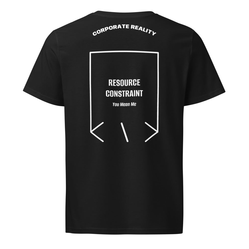 Resource Constraint — Black White back mockup