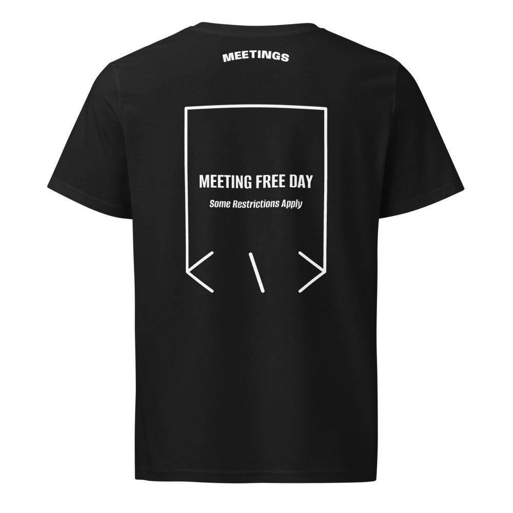 Meeting Free Day — Black White back mockup