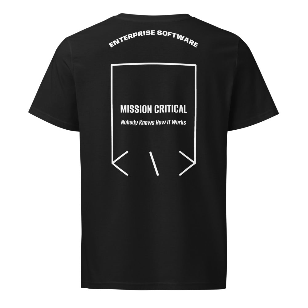 Mission Critical — Black White back mockup