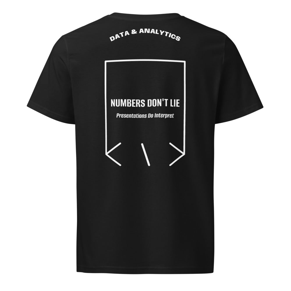 Numbers Don't Lie — Black White back mockup