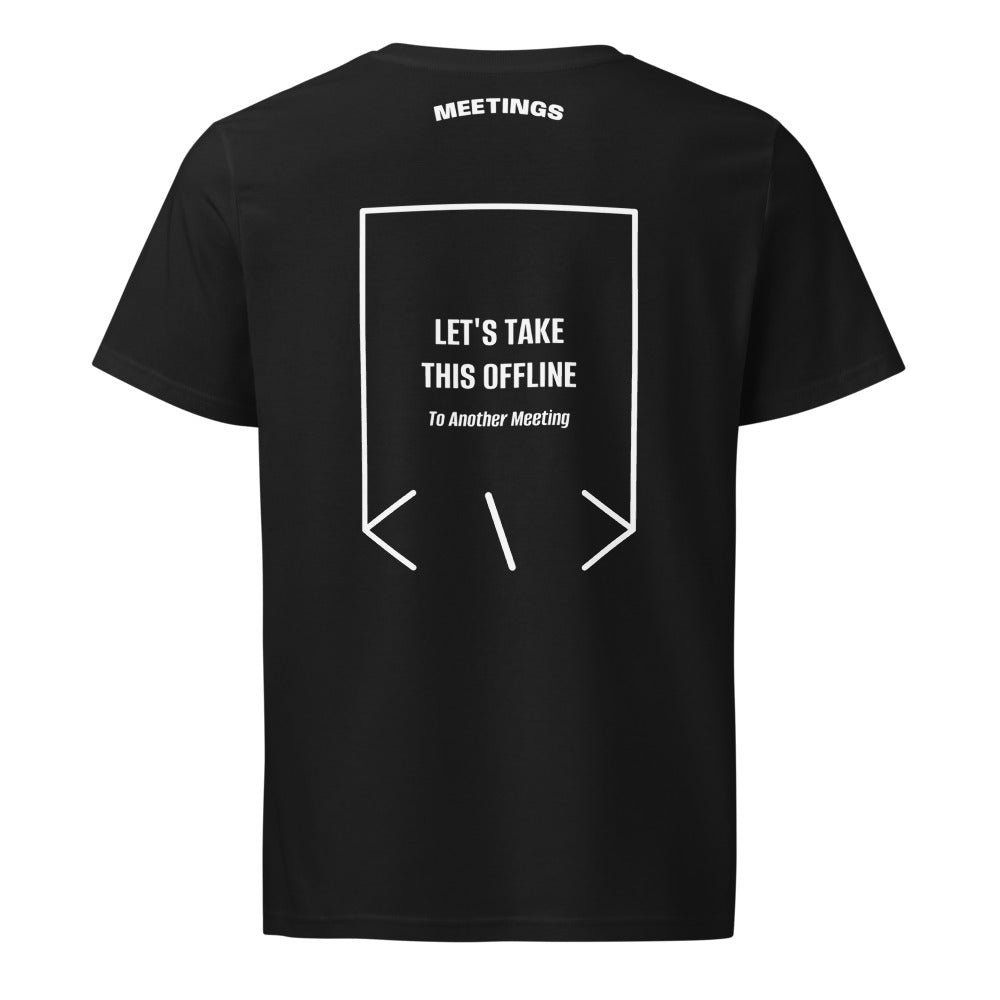 Let's Take This Offline — Black White back mockup