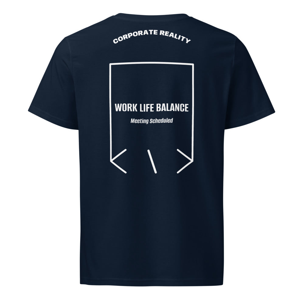 Work Life Balance — French Navy White back mockup