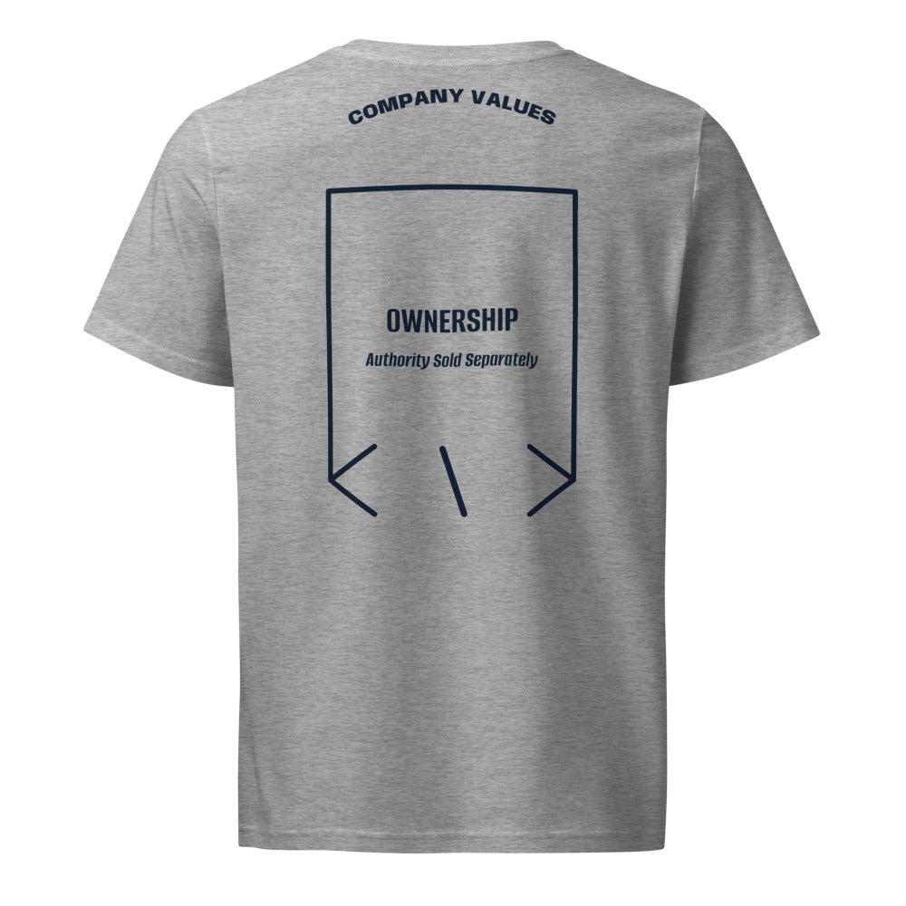 Ownership — Heather Grey French Navy back mockup