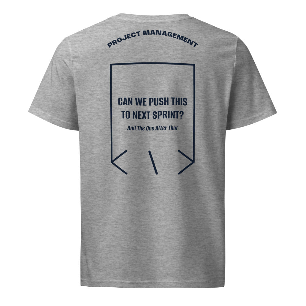 Can We Push This To Next Sprint? — Heather Grey French Navy back mockup