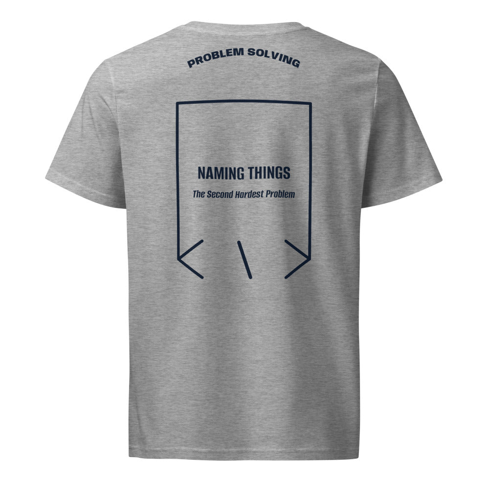 Naming Things — Heather Grey French Navy back mockup