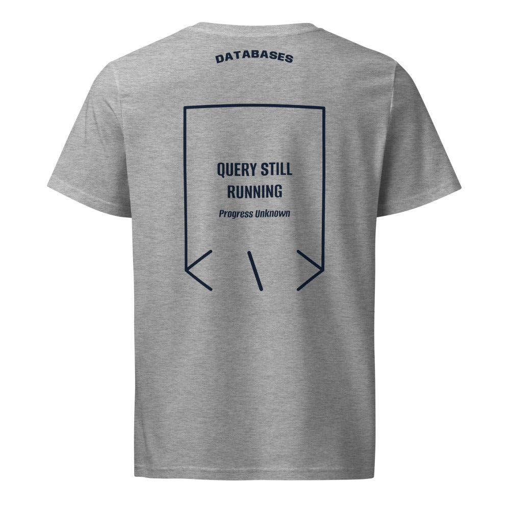 Query Still Running — Heather Grey French Navy back mockup