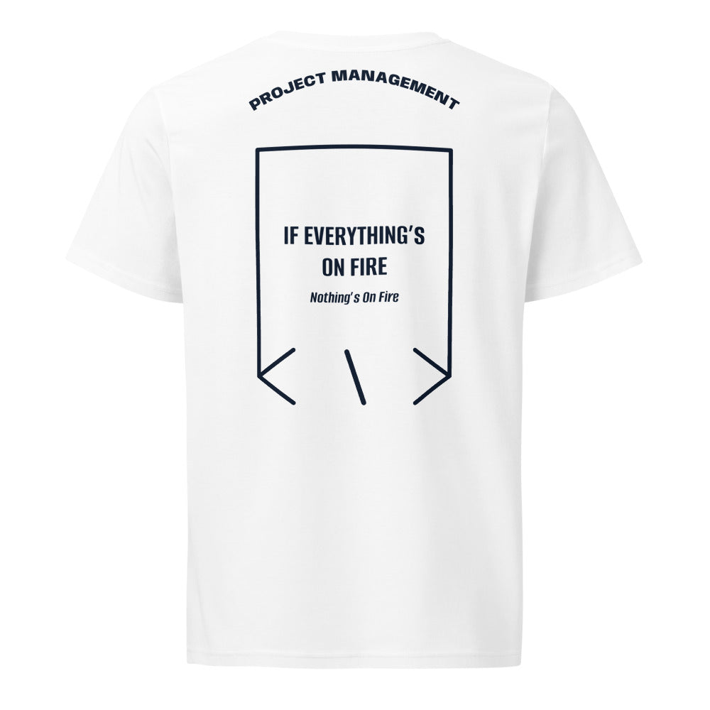 If Everything’s On Fire — White French Navy back mockup