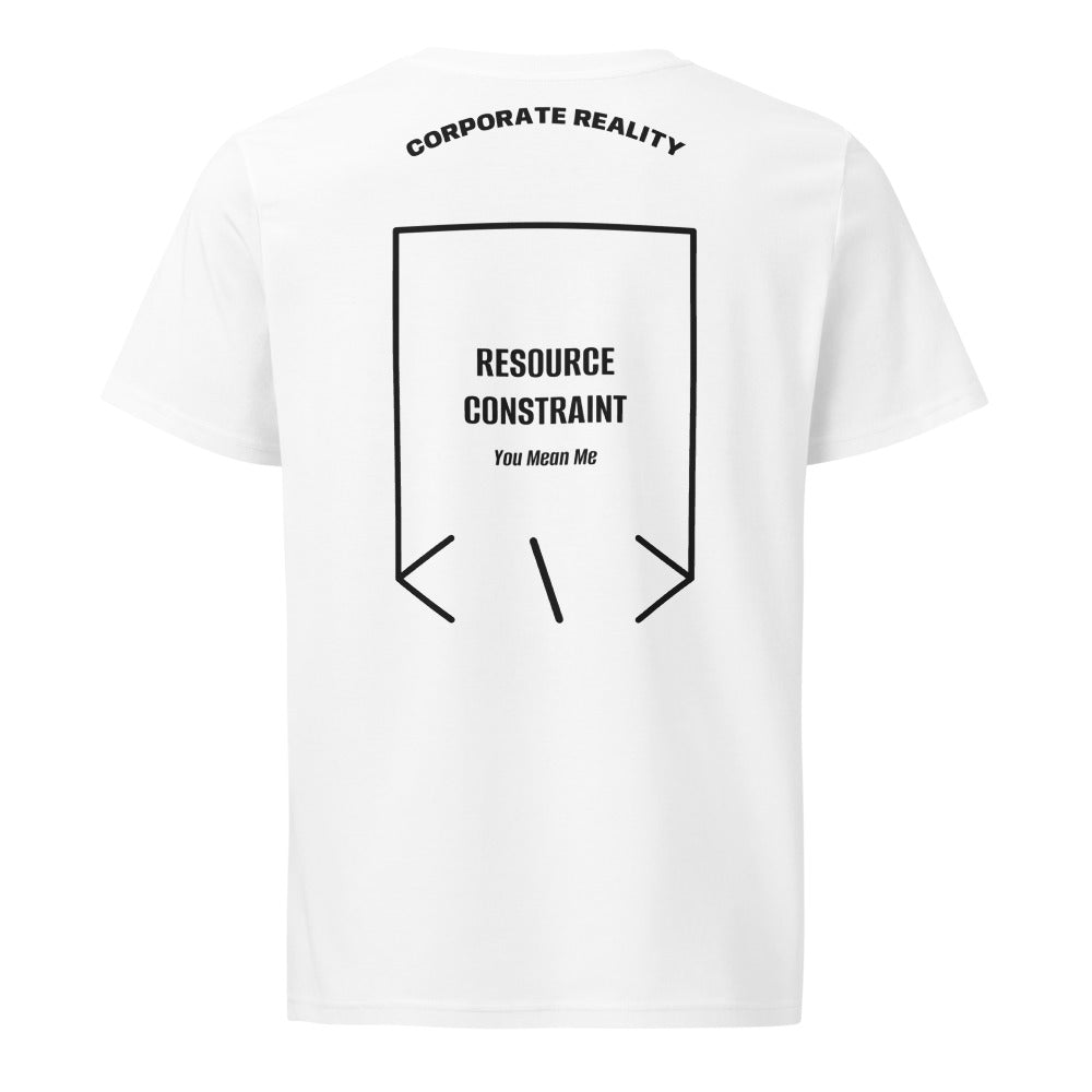 Resource Constraint — White Black back mockup