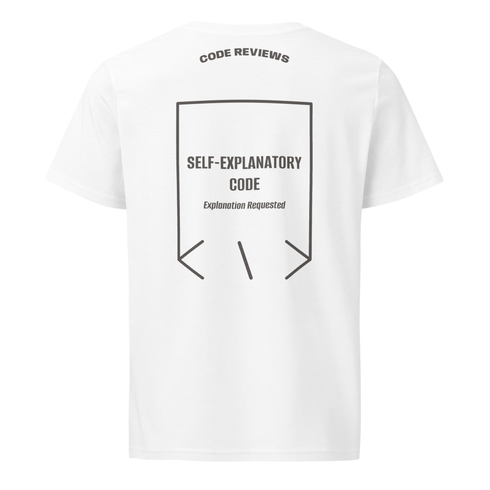Self-Explanatory Code — White Anthracite back mockup
