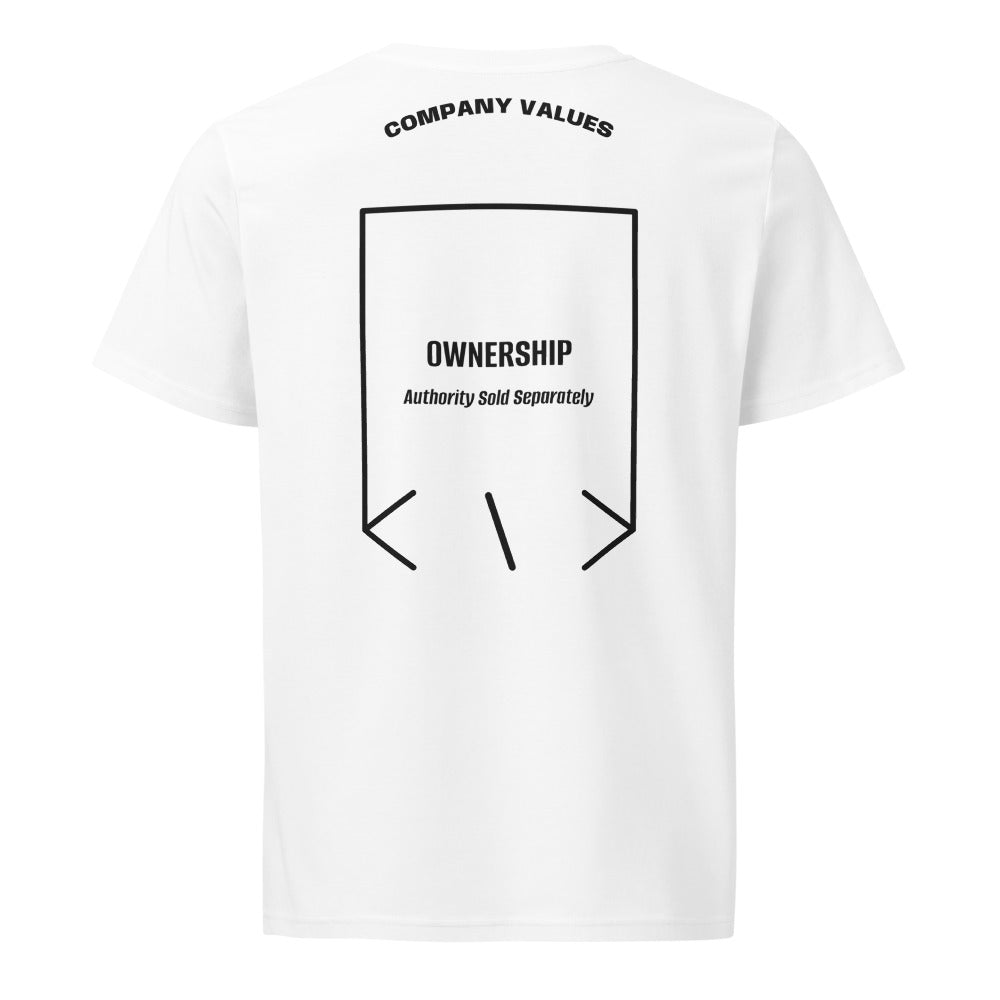 Ownership — White Black back mockup