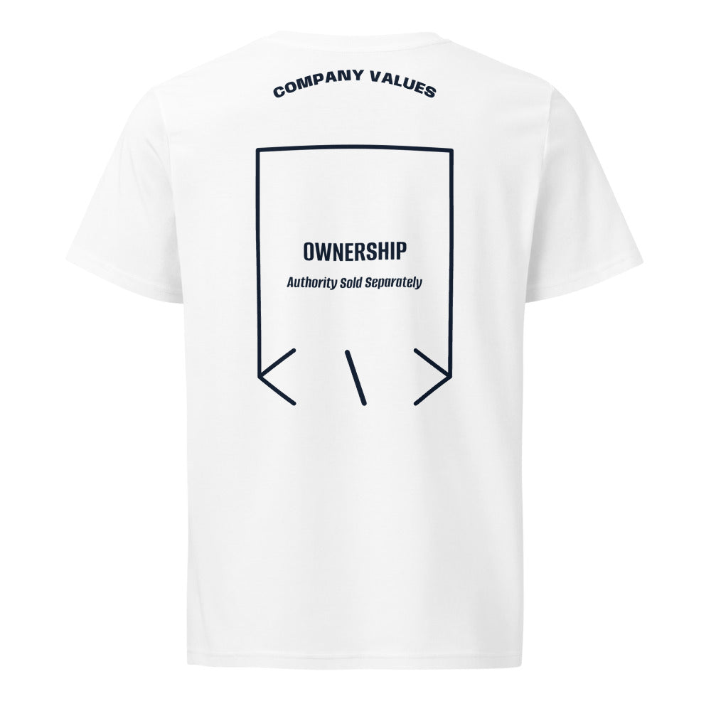 Ownership — White French Navy back mockup