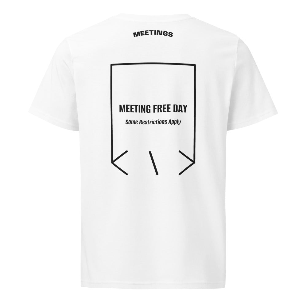 Meeting Free Day — White Black back mockup