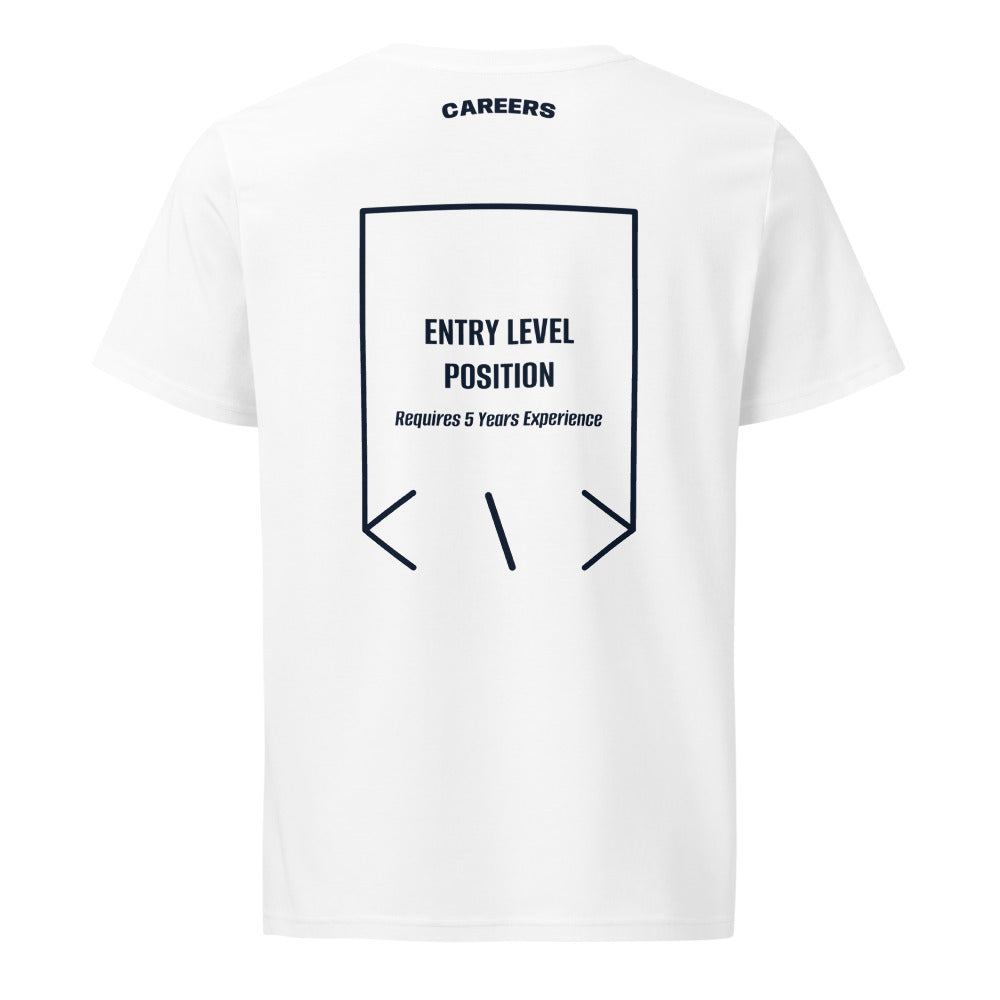 Entry Level Position — White French Navy back mockup
