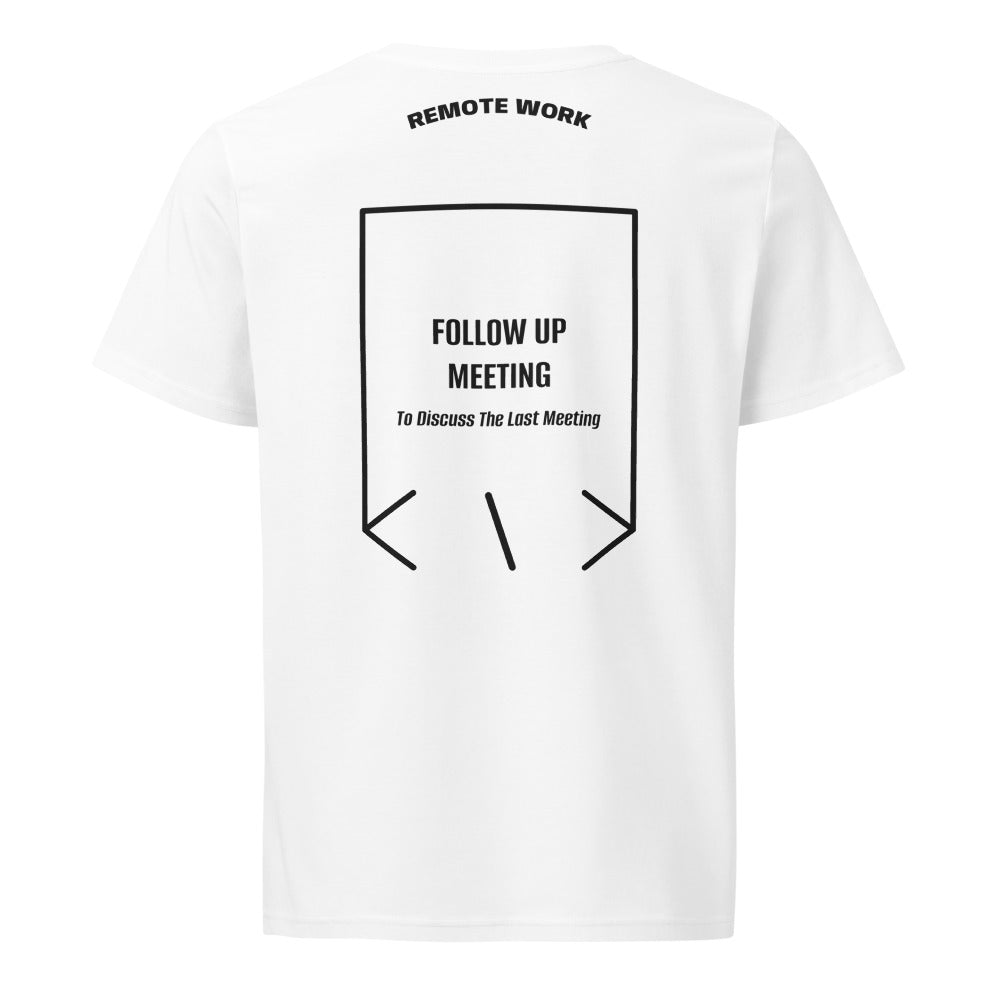 Follow Up Meeting — White Black back mockup