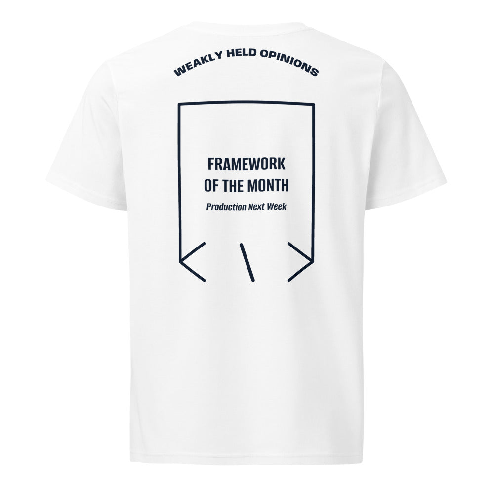 Framework Of The Month — White French Navy back mockup
