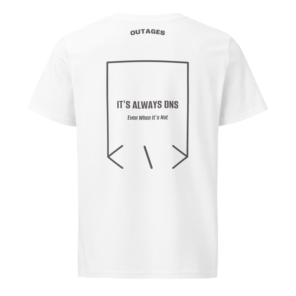 It's Always DNS — White Anthracite back mockup