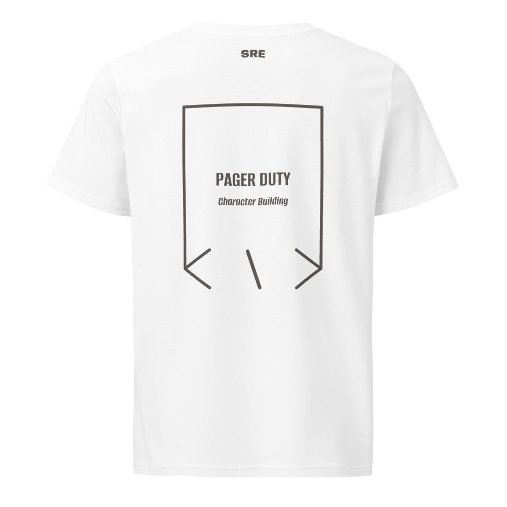Pager Duty — White Anthracite back mockup