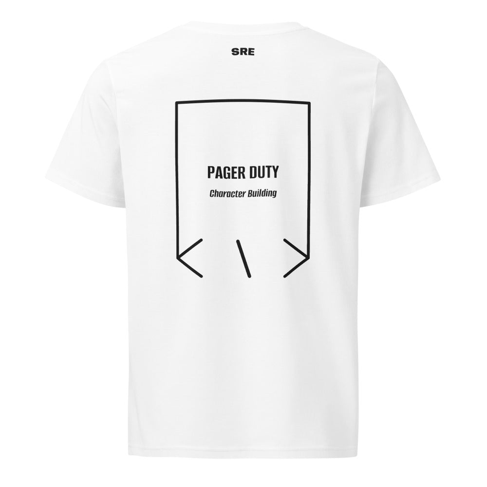 Pager Duty — White Black back mockup