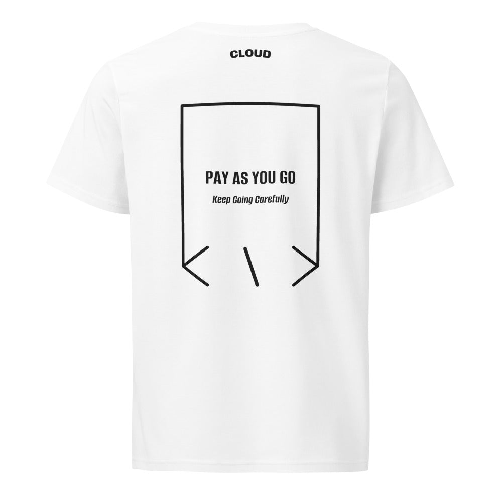 Pay As You Go — White Black back mockup