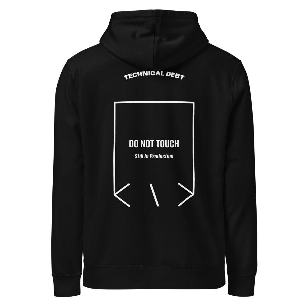 Do Not Touch — Black White back mockup