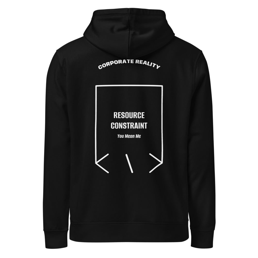 Resource Constraint — Black White back mockup
