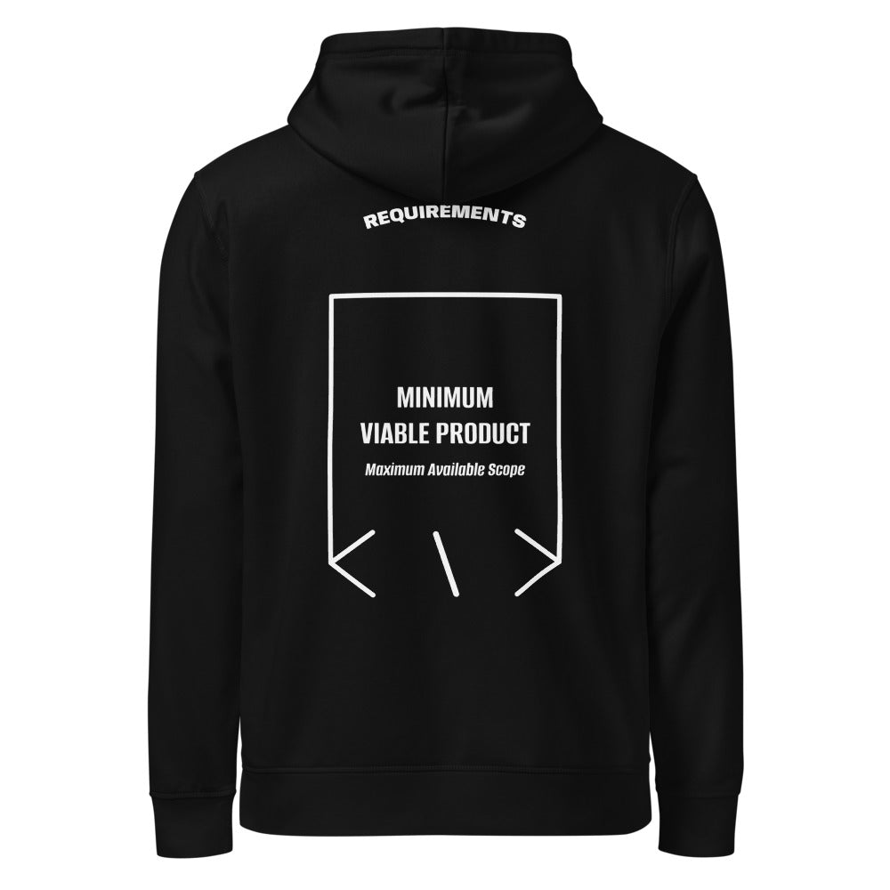 Minimum Viable Product — Black White back mockup