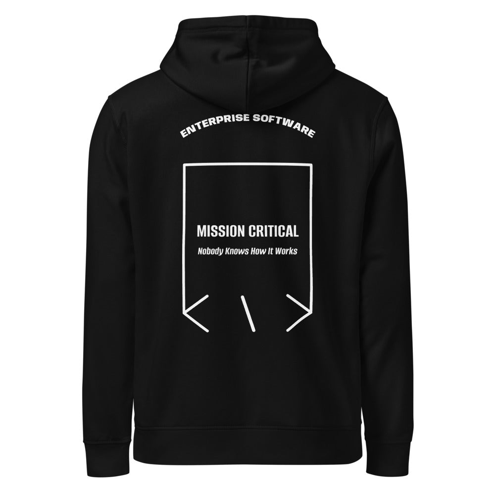 Mission Critical — Black White back mockup