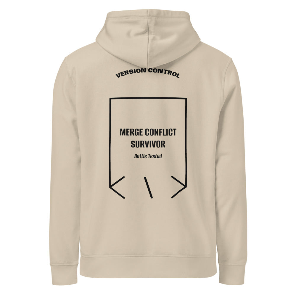 Merge Conflict Survivor — Desert Dust Black back mockup