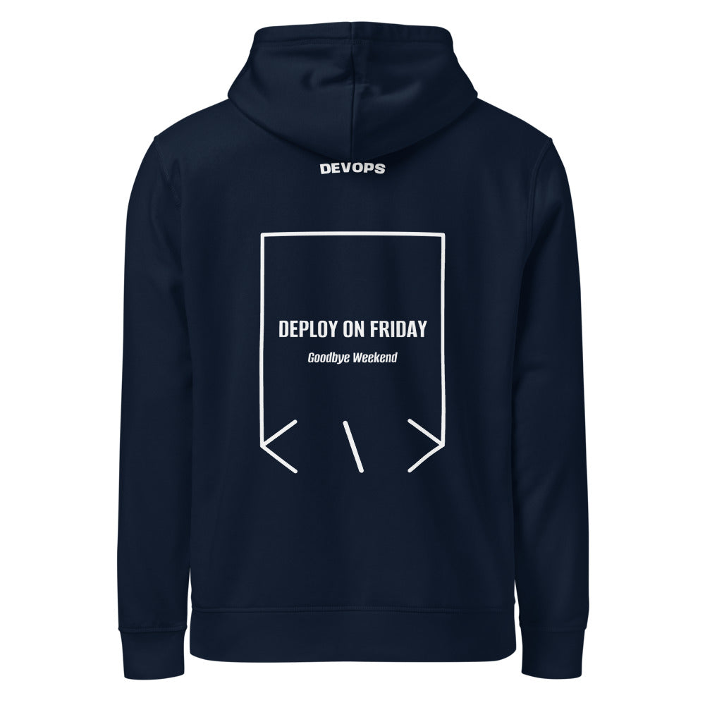 Deploy On Friday — French Navy White back mockup