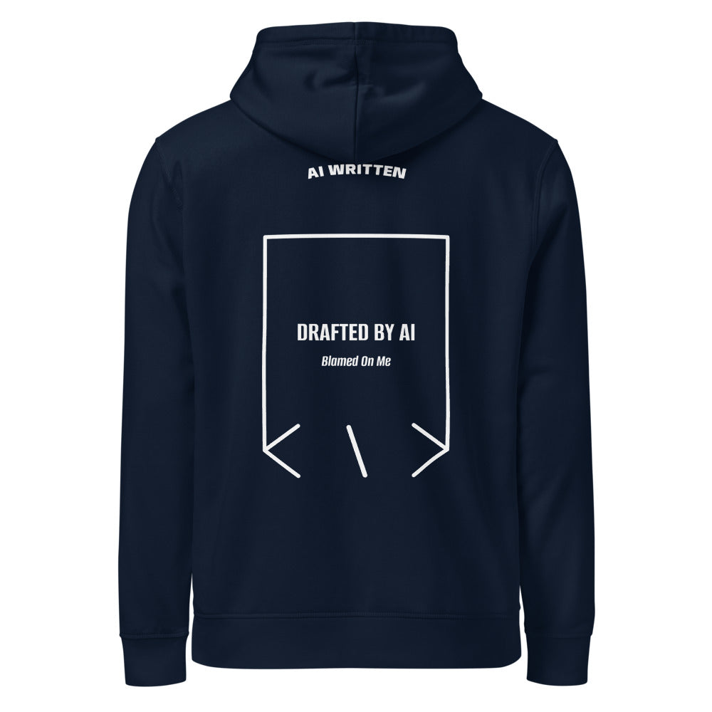 Drafted By AI — French Navy White back mockup
