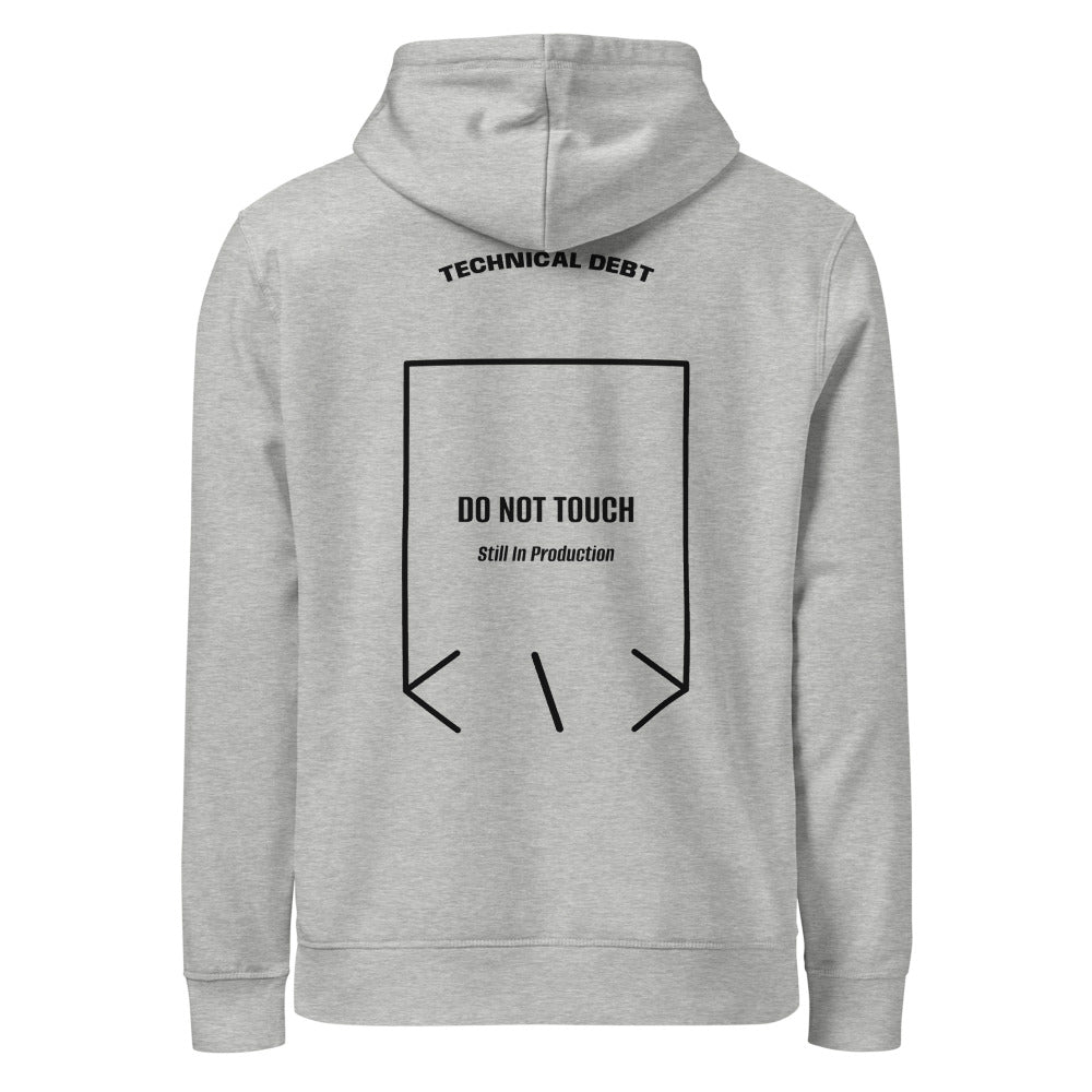 Do Not Touch — Heather Grey Black back mockup