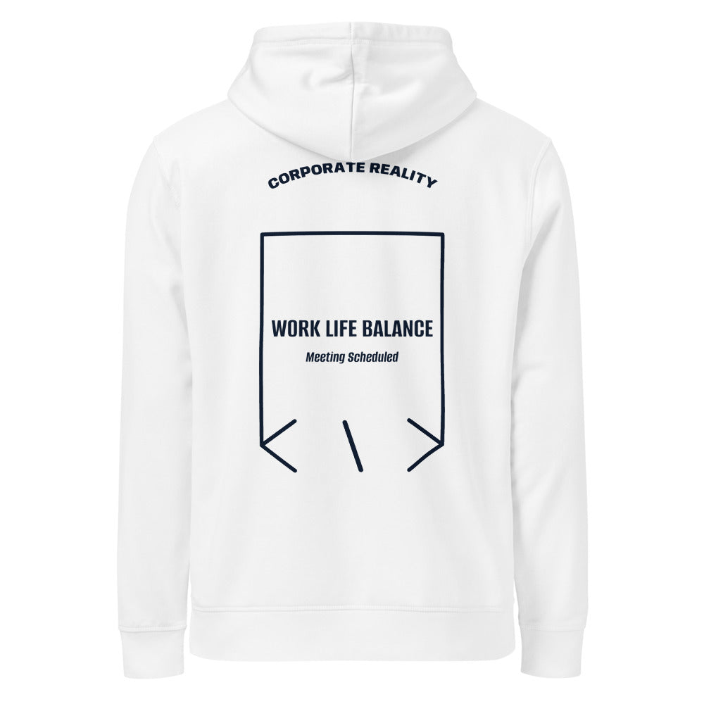 Work Life Balance — White French Navy back mockup