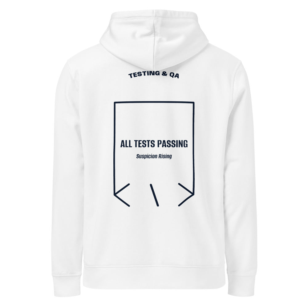 All Tests Passing — White French Navy back mockup