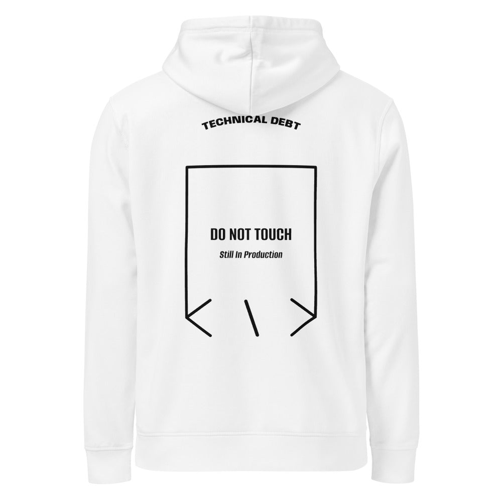 Do Not Touch — White Black back mockup