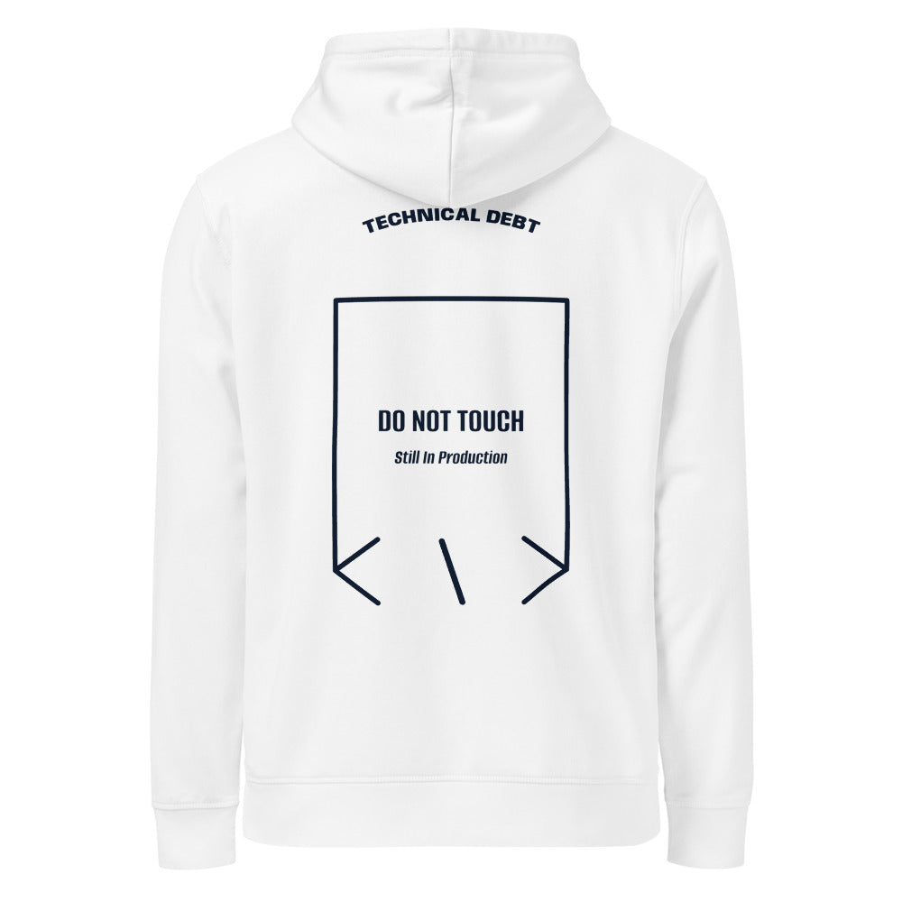 Do Not Touch — White French Navy back mockup