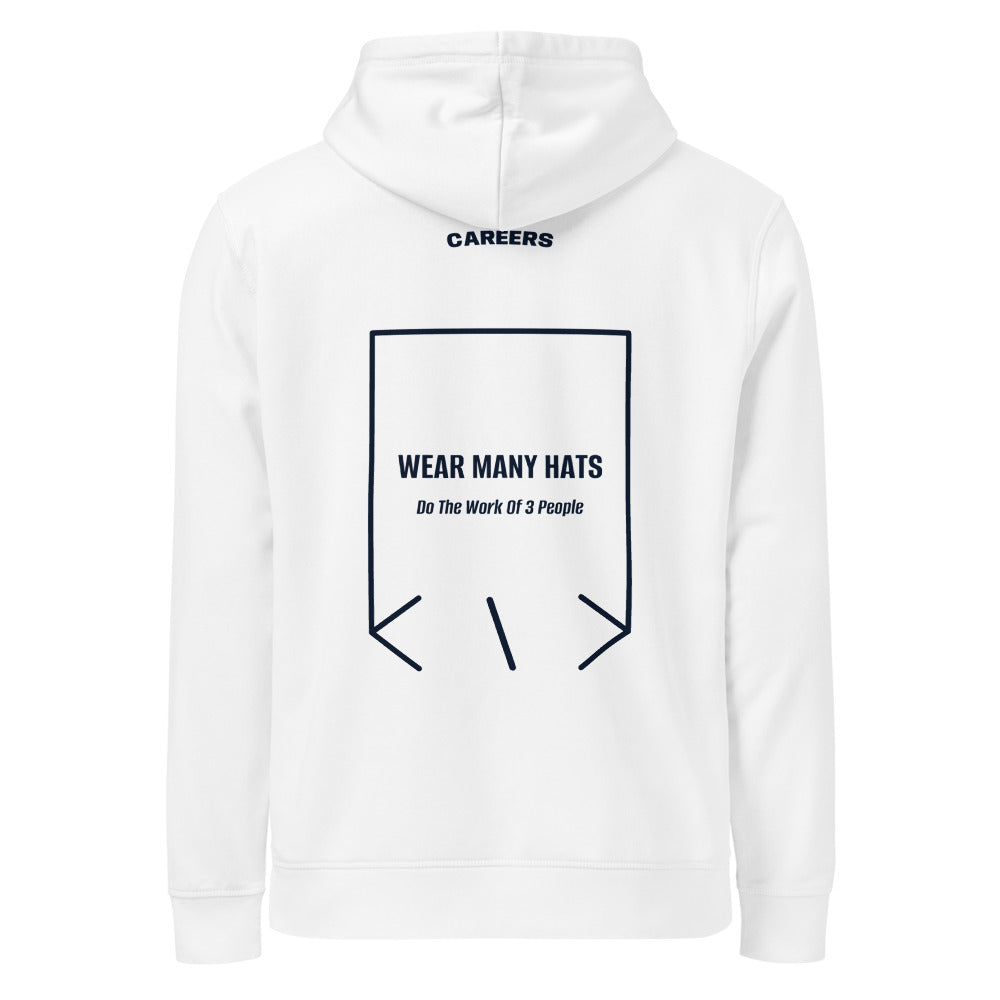 Wear Many Hats — White French Navy back mockup