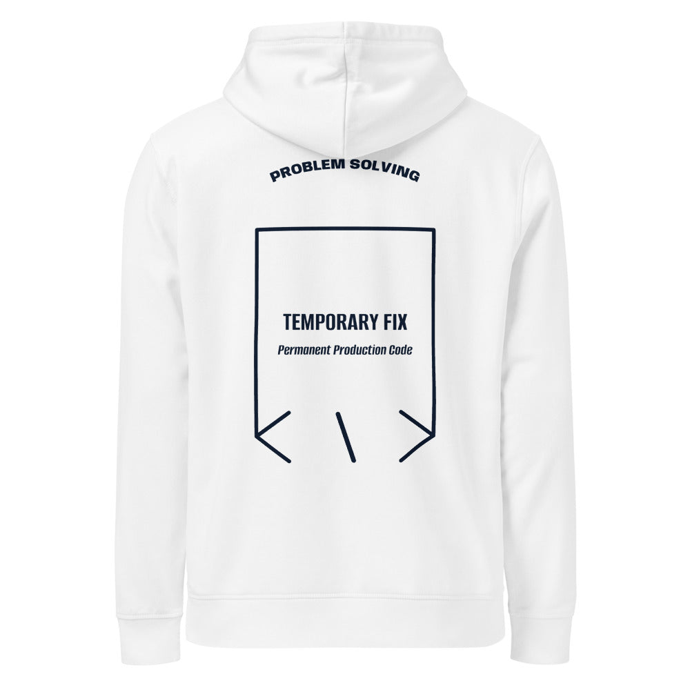 Temporary Fix — White French Navy back mockup