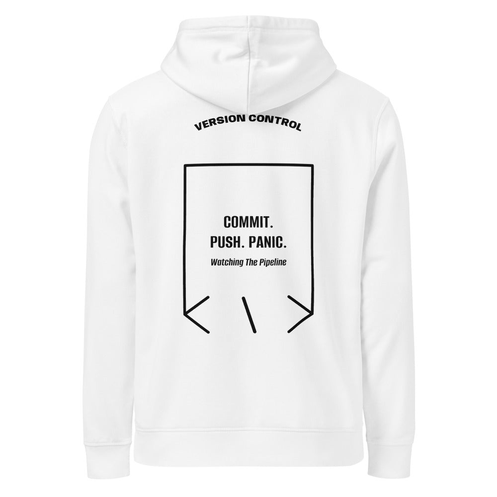 Commit. Push. Panic. — secondary back mockup
