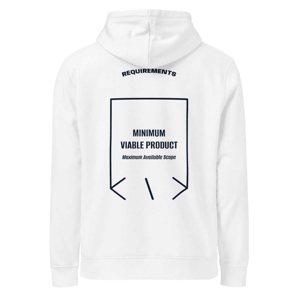 Minimum Viable Product — White French Navy back mockup