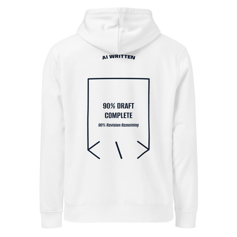90% Draft Complete — White French Navy back mockup