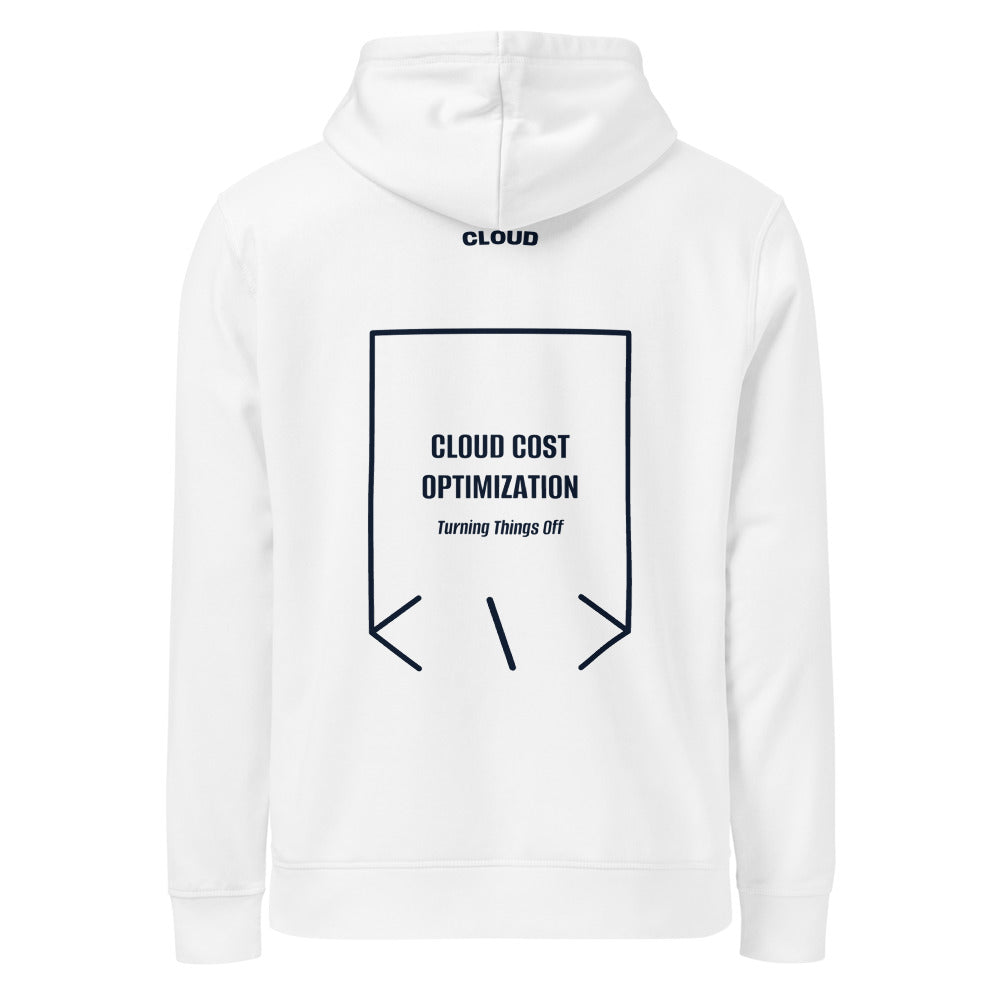 Cloud Cost Optimization — White French Navy back mockup