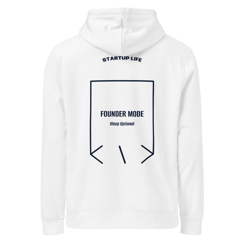 Founder Mode — White French Navy back mockup