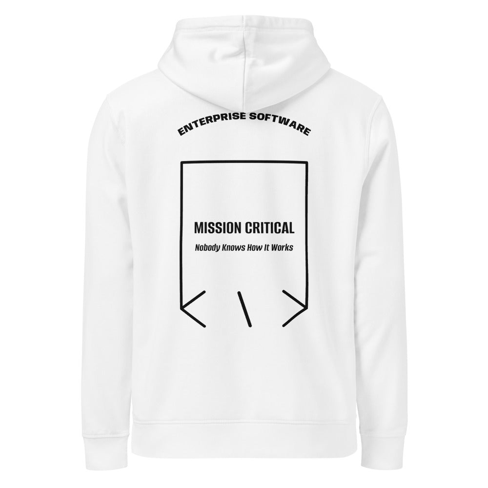 Mission Critical — White Black back mockup