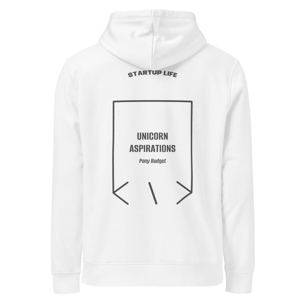 Unicorn Aspirations — White Anthracite back mockup