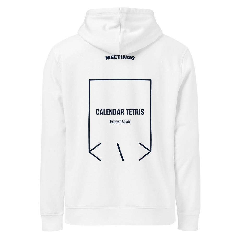 Calendar Tetris — White French Navy back mockup