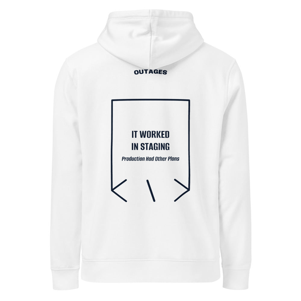 It Worked In Staging — White French Navy back mockup