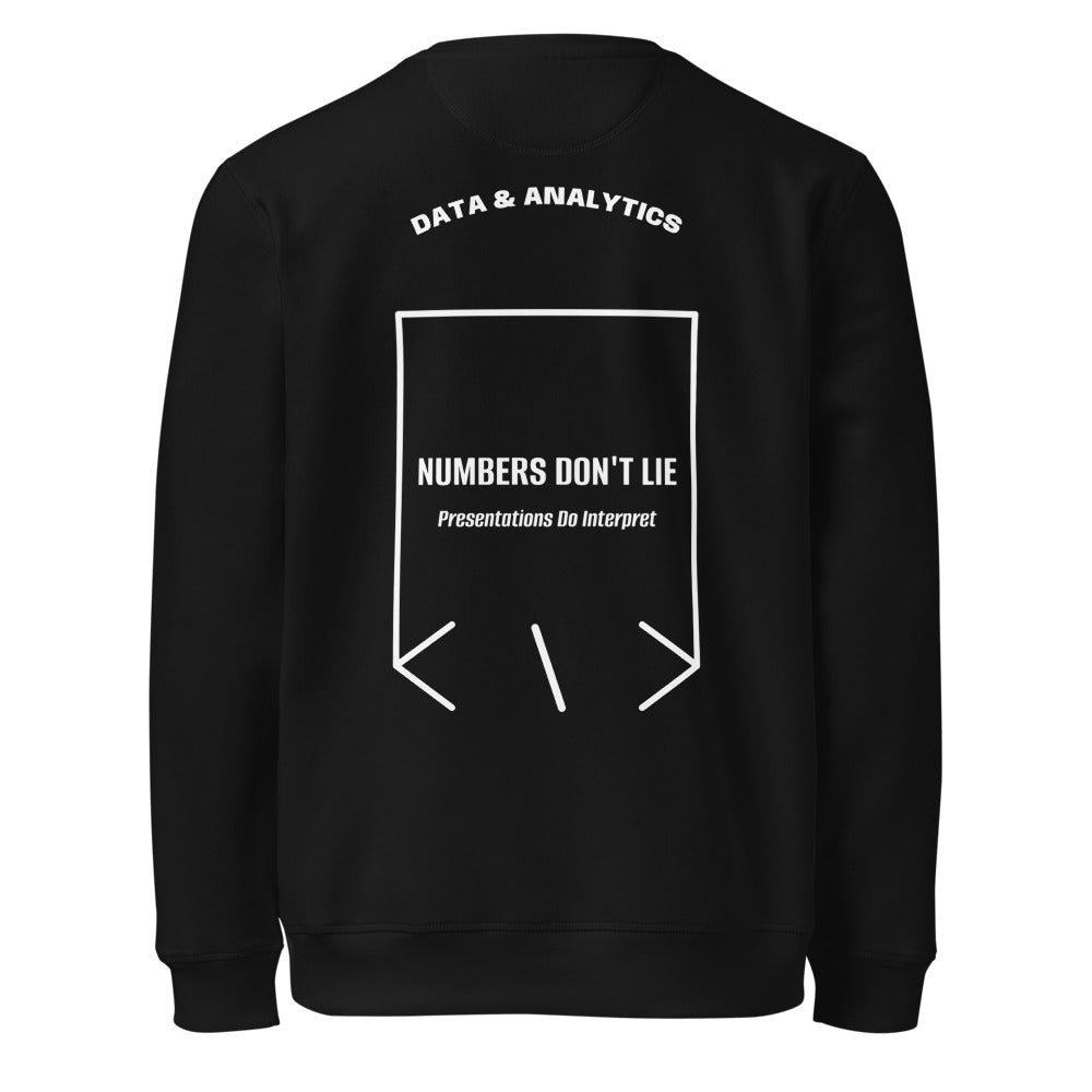 Numbers Don't Lie — Black White back mockup