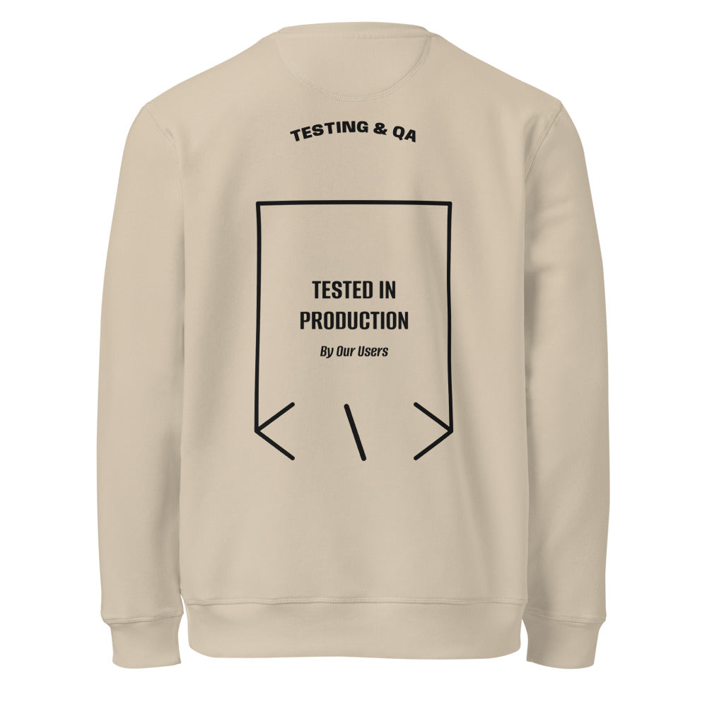 Tested In Production — Desert Dust Black back mockup
