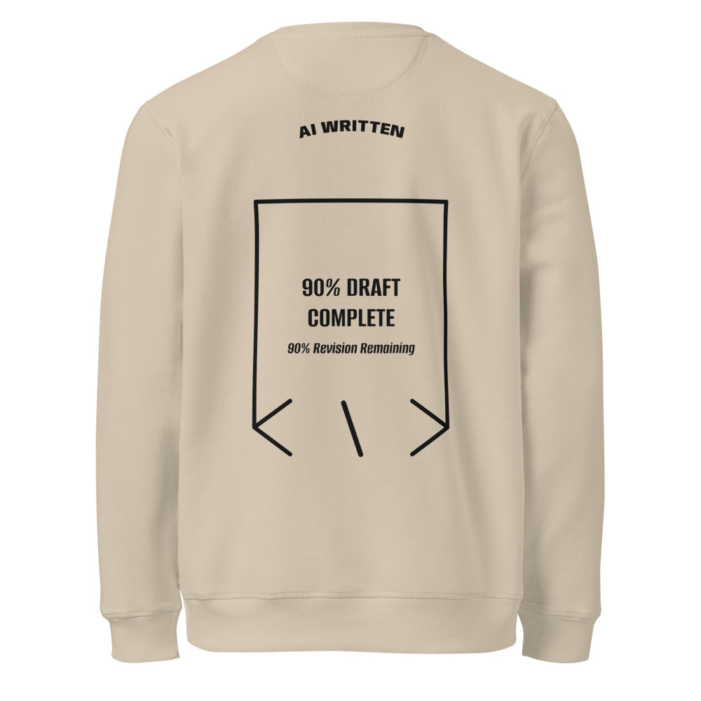 90% Draft Complete — Desert Dust Black back mockup
