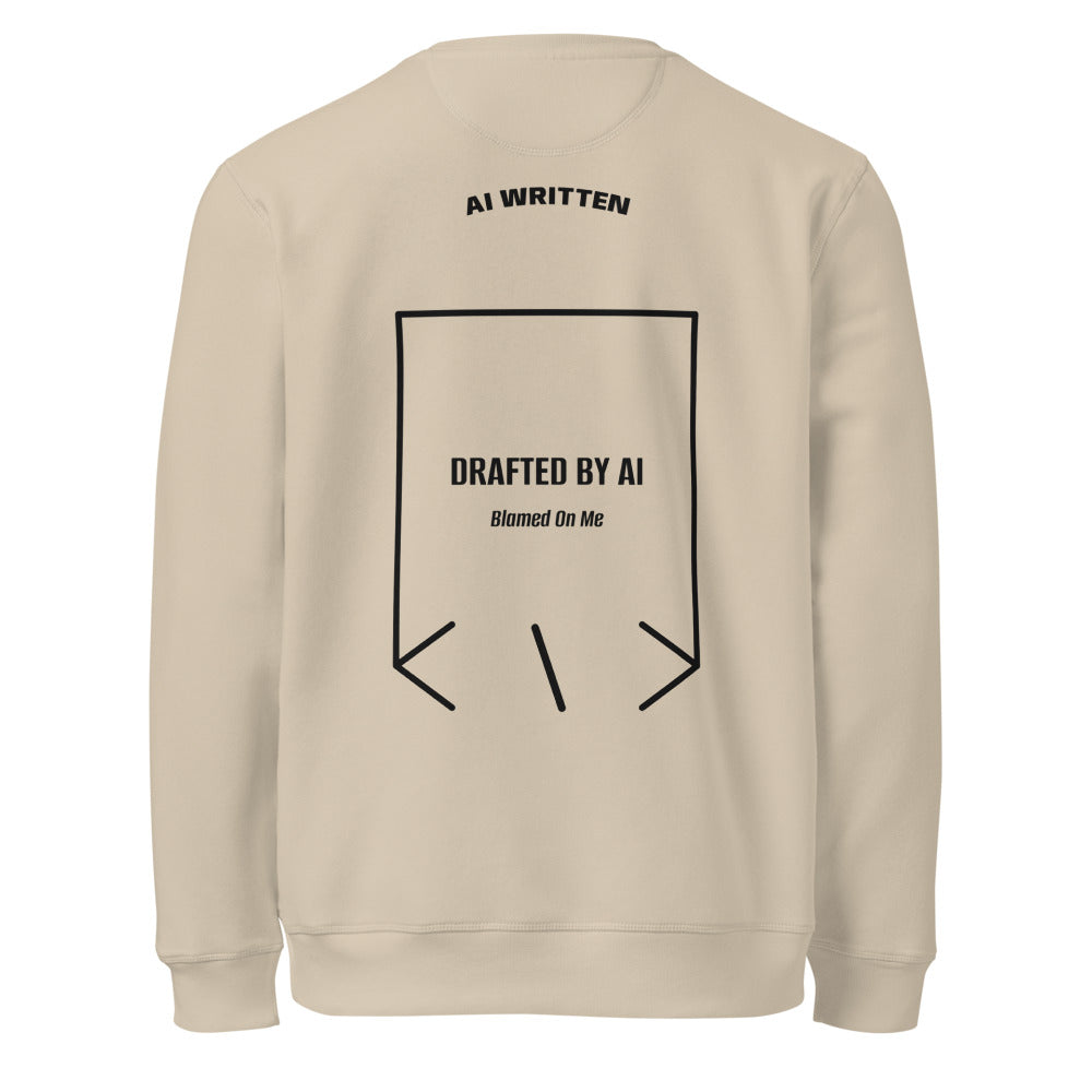 Drafted By AI — Desert Dust Black back mockup
